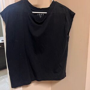 LOFT Women's Classic Black Short Sleeve Tee